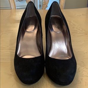 Calvin Klein black suede pumps